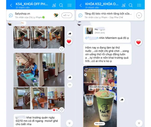 Phản hồi của học viên trong cộng đồng sau khi mở quán